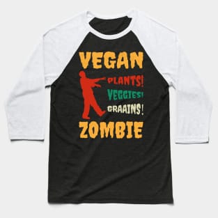 Vegan Zombie Baseball T-Shirt